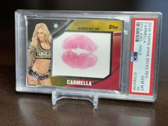 Carmella [Gold] Wrestling Cards 2016 Topps WWE Divas Revolution Kiss Prices