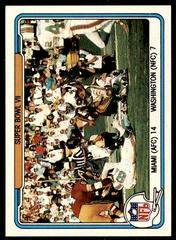 Super Bowl VII [Miami vs. Washington] Football Cards 1982 Fleer Team Action Prices