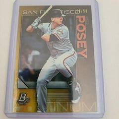 Buster Posey [Gold] #63 Baseball Cards 2020 Bowman Platinum Prices