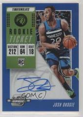 Josh Okogie [Blue Jersey Autograph Blue] #107 Basketball Cards 2018 Panini Contenders Optic Prices