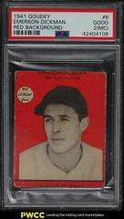 Emerson Dickman [Red Background] #6 Baseball Cards 1941 Goudey Prices