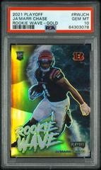 Ja'Marr Chase [Gold] #RW-JCH Football Cards 2021 Panini Playoff Rookie Wave Prices