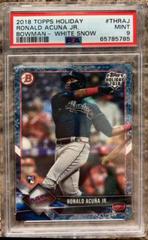 Ronald Acuna Jr. [White Snow] #THRAJ Baseball Cards 2018 Topps Holiday Bowman Prices