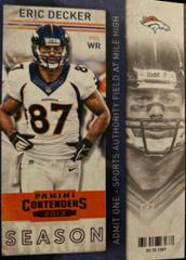 Eric Decker #17 Football Cards 2013 Panini Contenders Prices