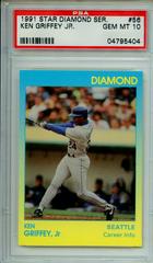 Ken Griffey Jr. #56 Baseball Cards 1991 Star Diamond Series Prices