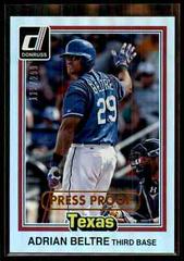 Adrian Beltre [Silver Press Proof] Baseball Cards 2015 Donruss Prices