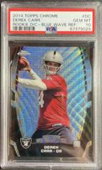 Derek Carr [Blue Wave Refractor] #DC Football Cards 2014 Topps Chrome Rookie Die-Cut Prices