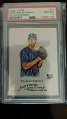 Clayton Kershaw Baseball Cards 2008 Topps Allen & Ginter Prices