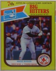 Wade Boggs [Hand Cut] #16 Baseball Cards 1987 Drake's Prices