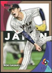 Roki Sasaki [Gold] Baseball Cards 2023 Topps World Classic Stars Prices