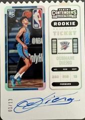 Ousmane Dieng [Autograph Stub Ticket] #122 Basketball Cards 2022 Panini Contenders Prices