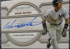 Hideki Matsui Baseball Cards 2022 Topps Definitive Legendary Autograph Collection Prices