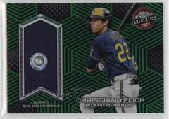 Christian Yelich [Green] #TCA-CY Baseball Cards 2023 Topps Chrome Authentics Relics Prices