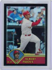 Albert Pujols [Black Refractor] #35 Baseball Cards 2003 Topps Chrome Prices