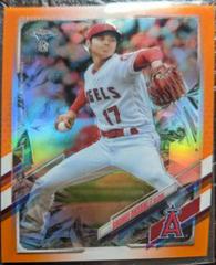 Shohei Ohtani [Orange Refractor] Baseball Cards 2021 Topps Chrome Ben Baller Prices