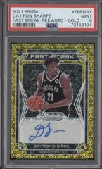Day'Ron Sharpe [Gold] Basketball Cards 2021 Panini Prizm Fast Break Rookie Autographs Prices