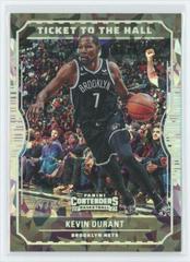 Kevin Durant [Cracked Ice] #18 Basketball Cards 2022 Panini Contenders Ticket to the Hall Prices