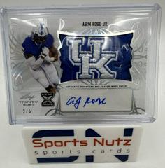 Asim Rose Jr. [Silver] Football Cards 2021 Leaf Trinity Patch Autographs Prices