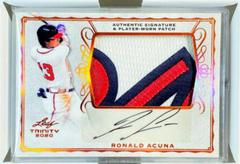 Ronald Acuna [Platinum] #PA-RA1 Baseball Cards 2020 Leaf Trinity Patch Autographs Prices