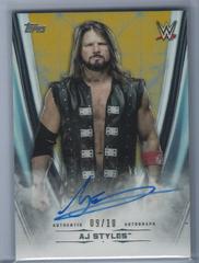 AJ Styles [Gold] #A-AJ Wrestling Cards 2020 Topps WWE Undisputed Autographs Prices