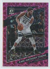 Karl Anthony Towns [Pink Velocity] #87 Basketball Cards 2021 Panini Donruss Optic Prices