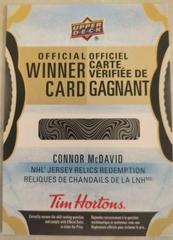 Connor McDavid Hockey Cards 2023 Upper Deck Tim Hortons NHL Jersey Relics Redemption Prices