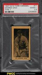 George Uhle #11 Baseball Cards 1927 E210 York Caramel Type 1 Prices