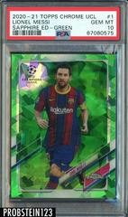 Lionel Messi [Green] Soccer Cards 2020 Topps Chrome UEFA Champions League Sapphire Prices