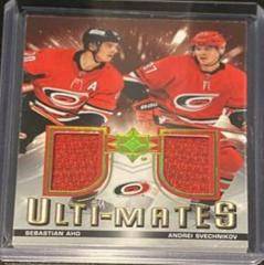 Sebastian Aho, Andrei Svechnikov #UTM-AS Hockey Cards 2021 Ultimate Collection Ulti Mates Jersey Prices