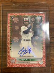 CJ Abrams [Red Metallic] Baseball Cards 2022 Topps Holiday Autographs Prices
