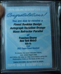 Francisco Alvarez [Orange Wave] #FA-FA Baseball Cards 2023 Topps Finest Autographs Prices