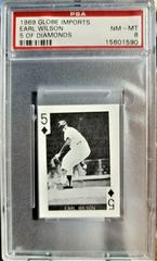 Earl Wilson [5 of Diamonds] Baseball Cards 1969 Globe Imports Playing Cards Prices