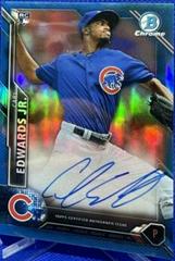 Carl Edwards Jr. [Blue Refractor] Baseball Cards 2016 Bowman Chrome Rookie Autographs Prices