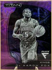 De'Aaron Fox [Purple Scope] #5 Basketball Cards 2022 Panini Flux Titan Prices