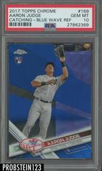 Aaron Judge [Catching Blue Wave] #169 Baseball Cards 2017 Topps Chrome Prices