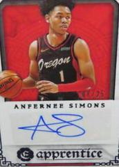 Anfernee Simons [Purple] Basketball Cards 2020 Panini Chronicles Apprentice Signatures Prices