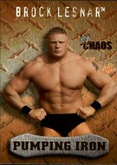 Brock Lesnar [Gold] #86 Wrestling Cards 2004 Fleer WWE Chaos Prices