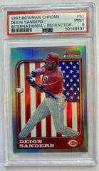 Deion Sanders [Refractor] #51 Baseball Cards 1997 Bowman Chrome International Prices
