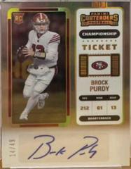 Brock Purdy [Autograph Championship Ticket] Football Cards 2022 Panini Contenders Prices