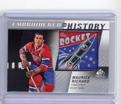 Maurice Richard #75 Hockey Cards 2021 SP Game Used Embroidered in History Prices