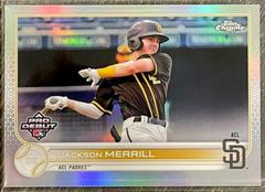Jackson Merrill [Refractor] #PDC-103 Baseball Cards 2022 Topps Pro Debut Chrome Prices