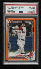 Marcelo Mayer [Orange] #BD-174 Baseball Cards 2021 Bowman Draft Prices