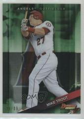 Mike Trout [Green Refractor] #1 Baseball Cards 2015 Bowman's Best Prices