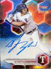Wyatt Langford [Blue] #B23-WL Baseball Cards 2023 Bowman's Best of Autographs Prices