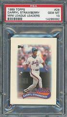 Darryl Strawberry #28 Baseball Cards 1989 Topps Mini League Leaders Prices