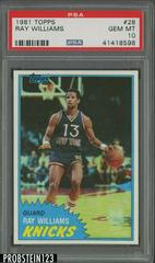 Ray Williams #28 Basketball Cards 1981 Topps Prices