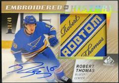 Robert Thomas [Autograph] #31 Hockey Cards 2021 SP Game Used Embroidered in History Prices
