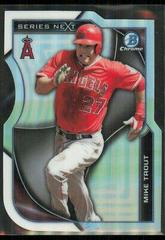Mike Trout [Torrent Refractor] #SN-MT Baseball Cards 2015 Bowman Chrome Series Next Die-Cuts Prices