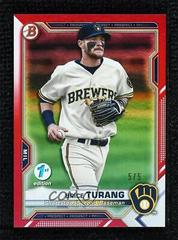 Brice Turang [Red Foil] Baseball Cards 2021 Bowman 1st Edition Prices