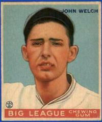 John Welch Baseball Cards 1933 World Wide Gum Prices